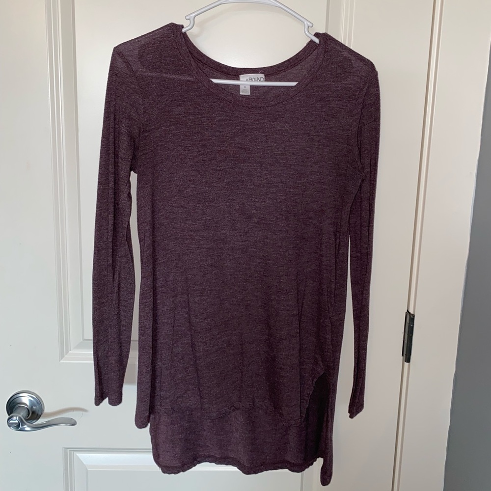 Purple long sleeve shirt